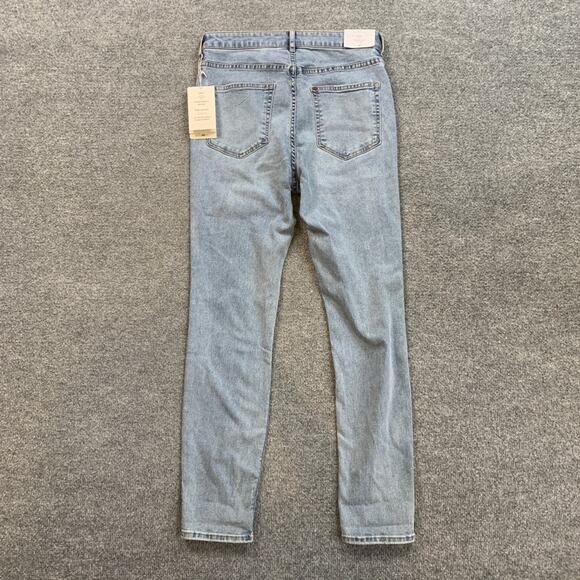 H&M Jeans Womens M Medium Light Wash Denim Skinny Ultra High Rise Ankle Stretch - Picture 8 of 11